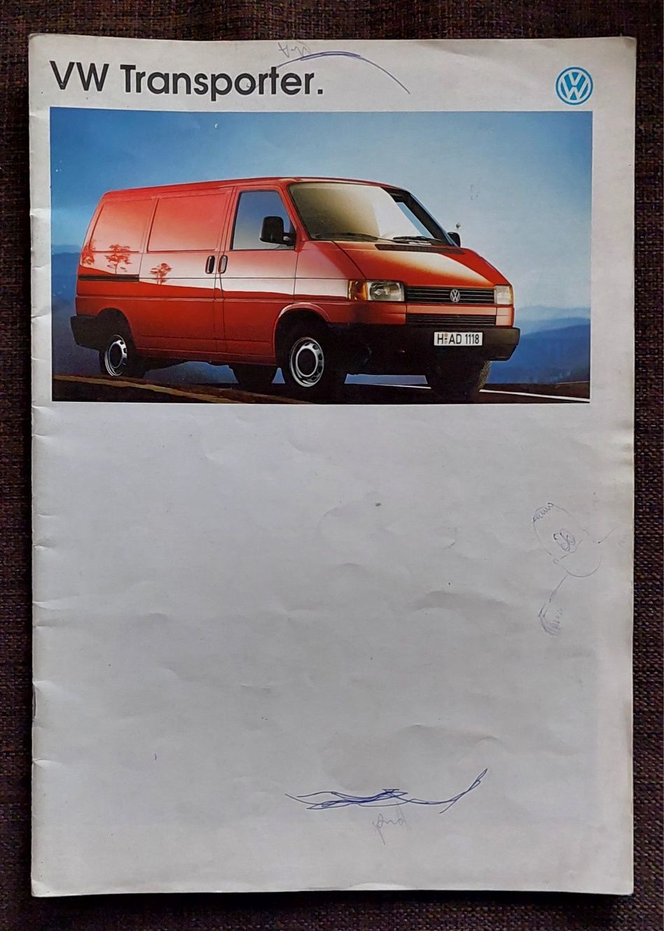 VW Transporter katalog/broszurka 1993 rok
