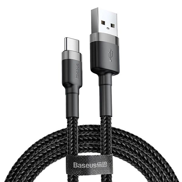 Kabel Baseus Cafule Cable USB-A / USB-C QC3.0/2A 3m - szaro-czarny