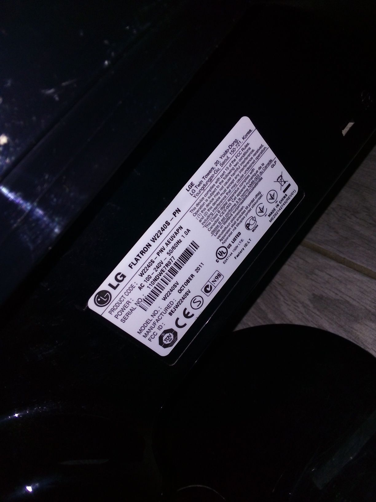 Monitor LG FLATRON W2240