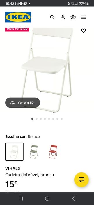 Cadeiras Ikea dobráveis
