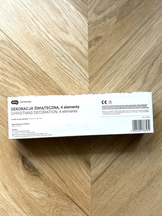 Drewniany pociąg świąteczny Eloy nowa dekoracja bożonarodzeniowa 20 cm