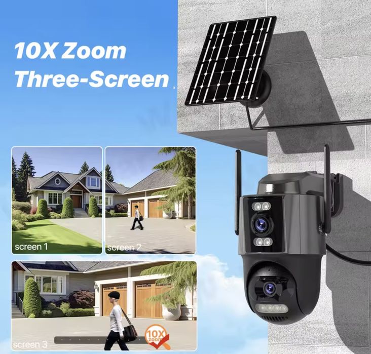 Автономна камера 4G КАМЕРА SIM 8МР ICSEE XMEYE вулична ptz відеокамера