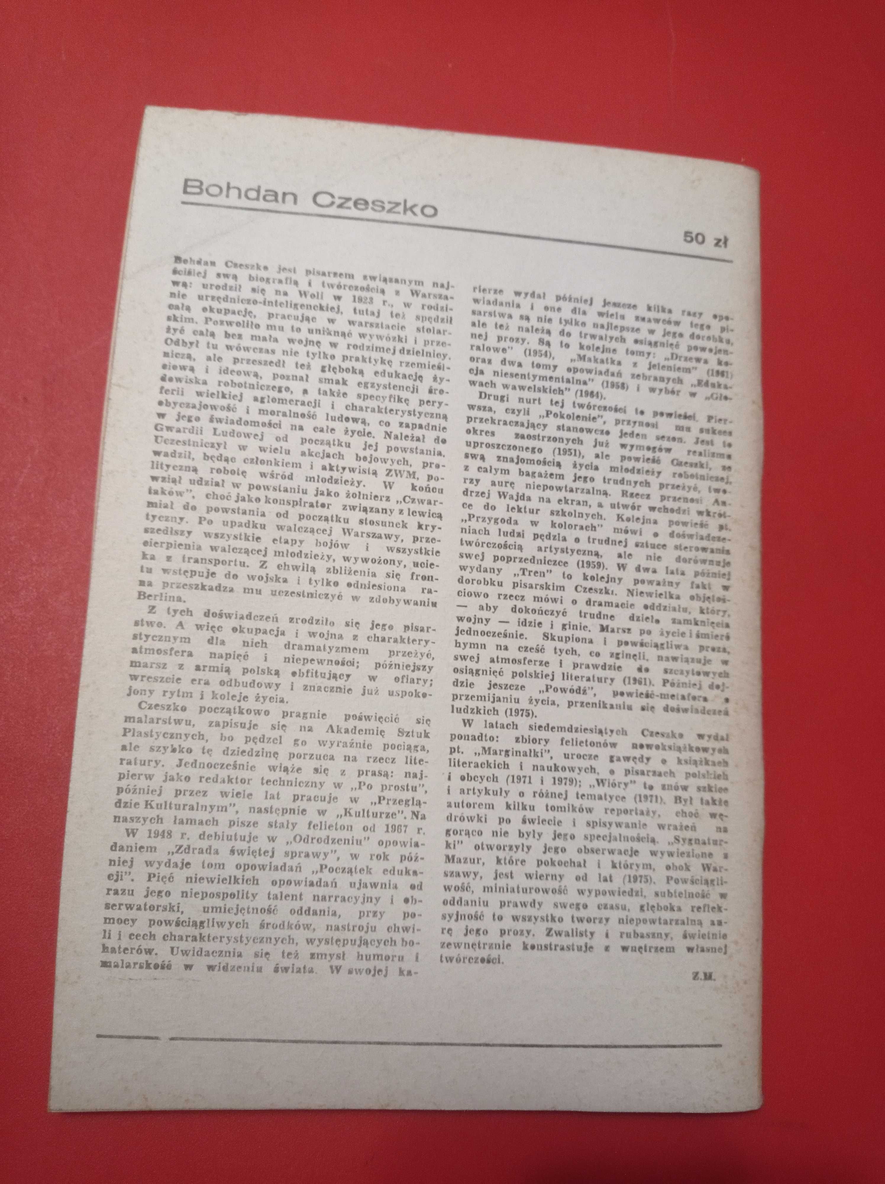 Nowe książki, nr 1, styczeń 1984, Bohdan Czeszko