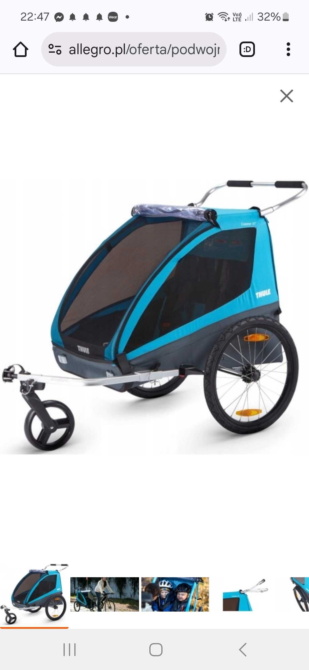 Podwójna przyczepka rowerowa Thule Coaster XT