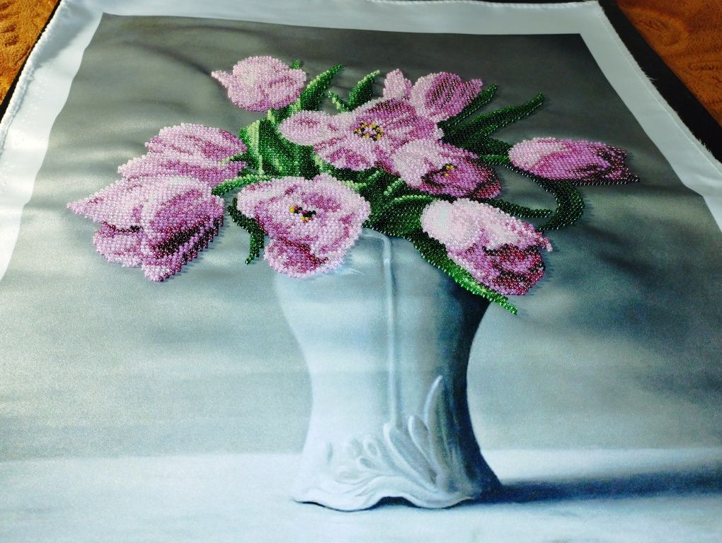 Картина бісером тюльпани 39*33 см