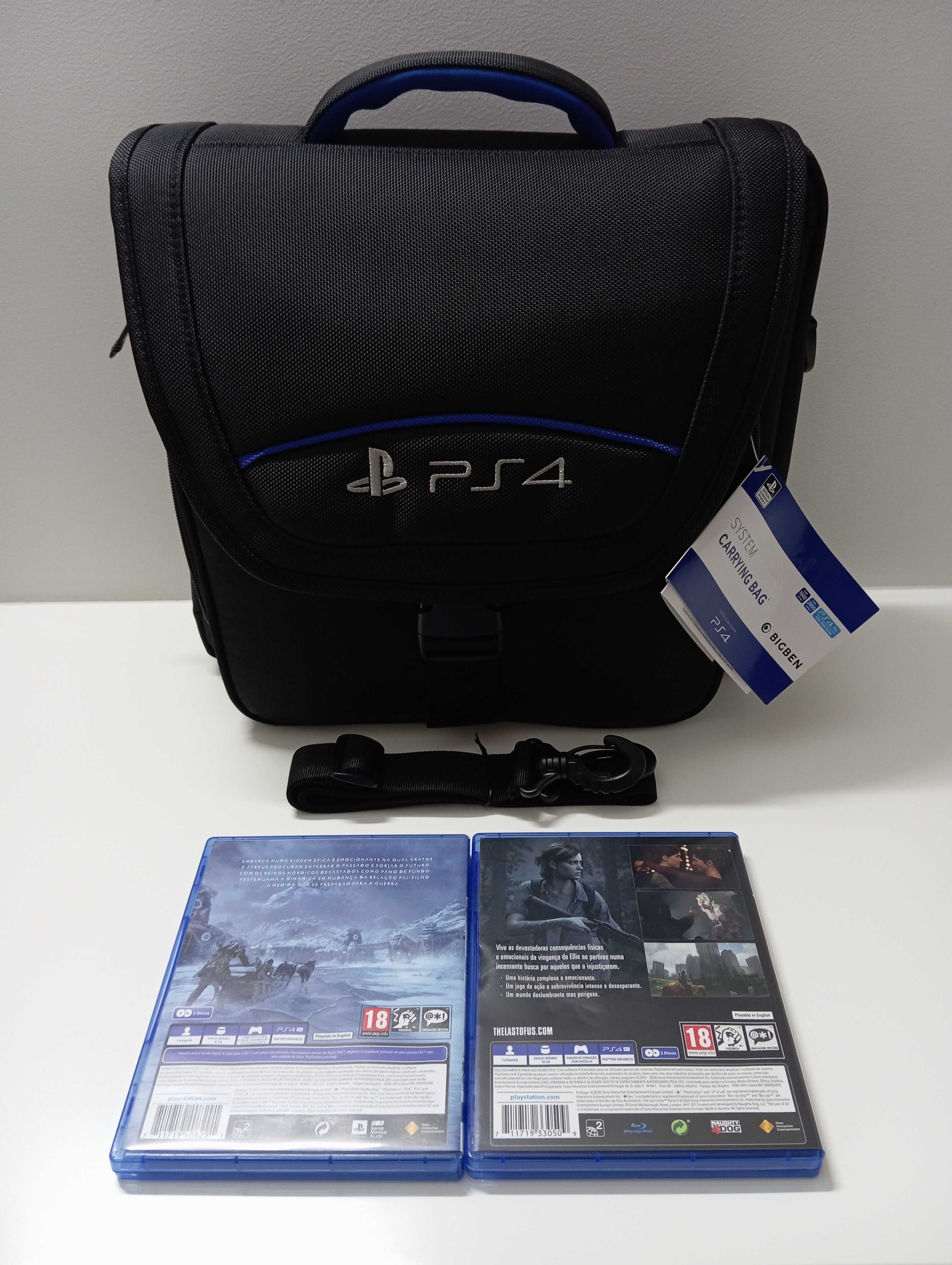 Bolsa PS4 PlayStation 4, God of War ragnarok, The Last of Us II