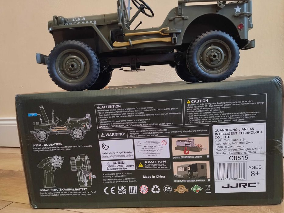 Duży model WILLYS JEEP 1/10 RC 4WD RTR - super - polecam!
