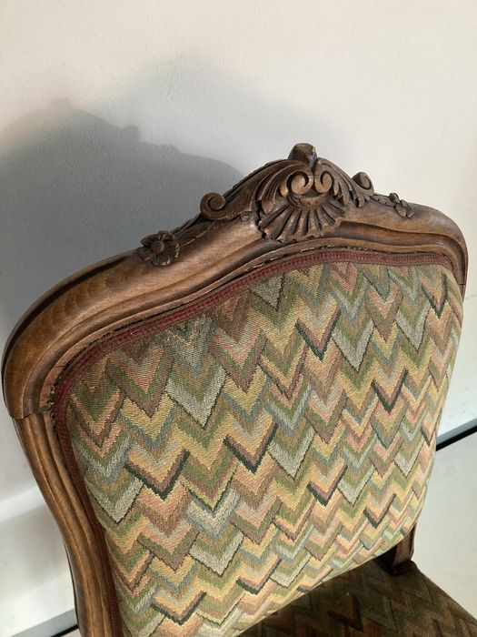 Krzesło Ludwik XV, rzeźbione krzesło do biurka, gabinetu