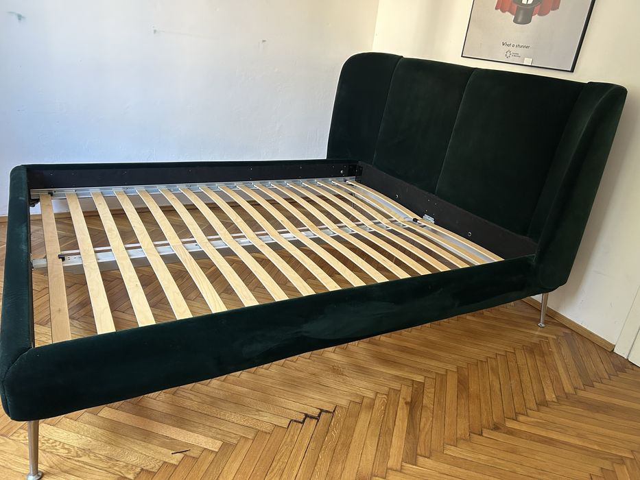 Łóżko Tufjord Ikea 160x200 butelkowa zieleń