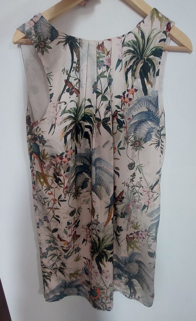 Śliczna sukienka H&M w tropikalny wzór, rozmiar 36