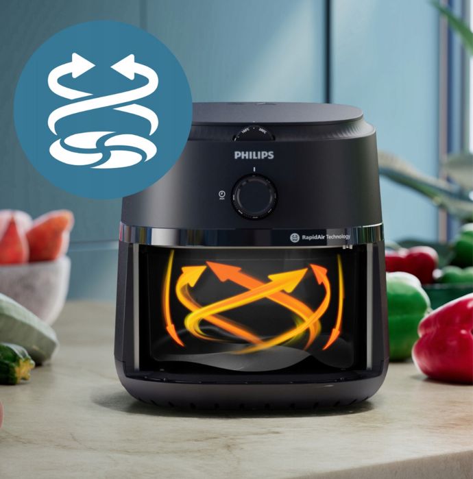 PHILIPS Frytkownica Beztłuszczowa Duża 12 Programów Gotowania Prezent