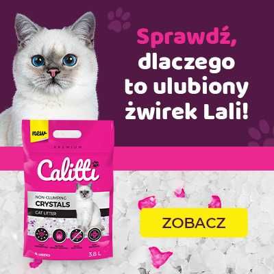 Żwirek silikonowy kot CALITTI Crystals 4x 3,8l