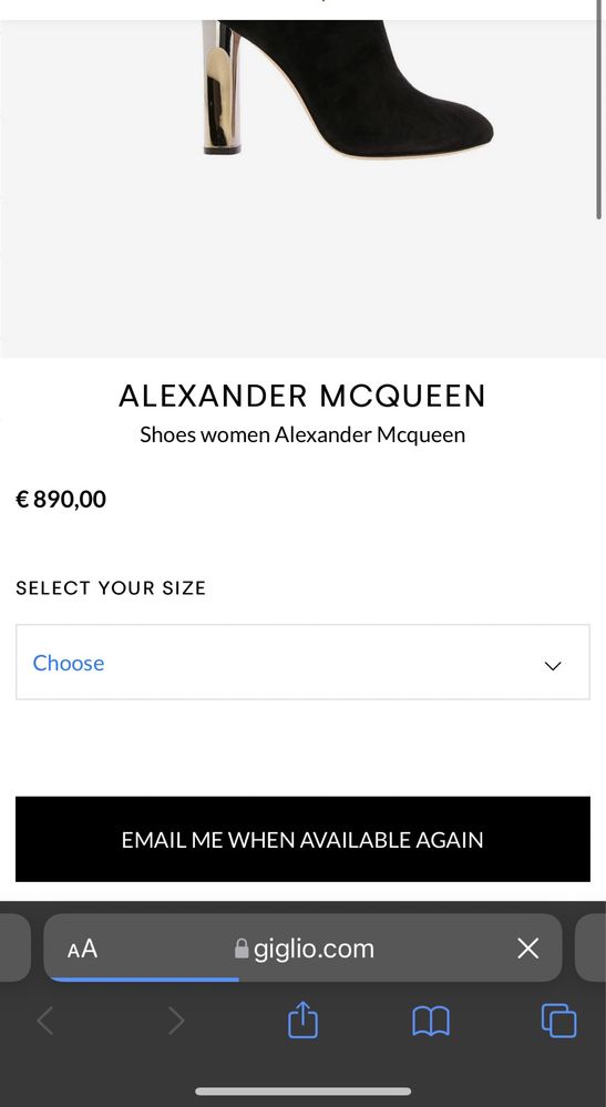 Botas pretas de cano - Alexander McQueen
