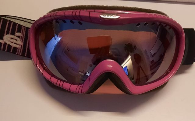 Google narciarskie Bolle junior- różowe