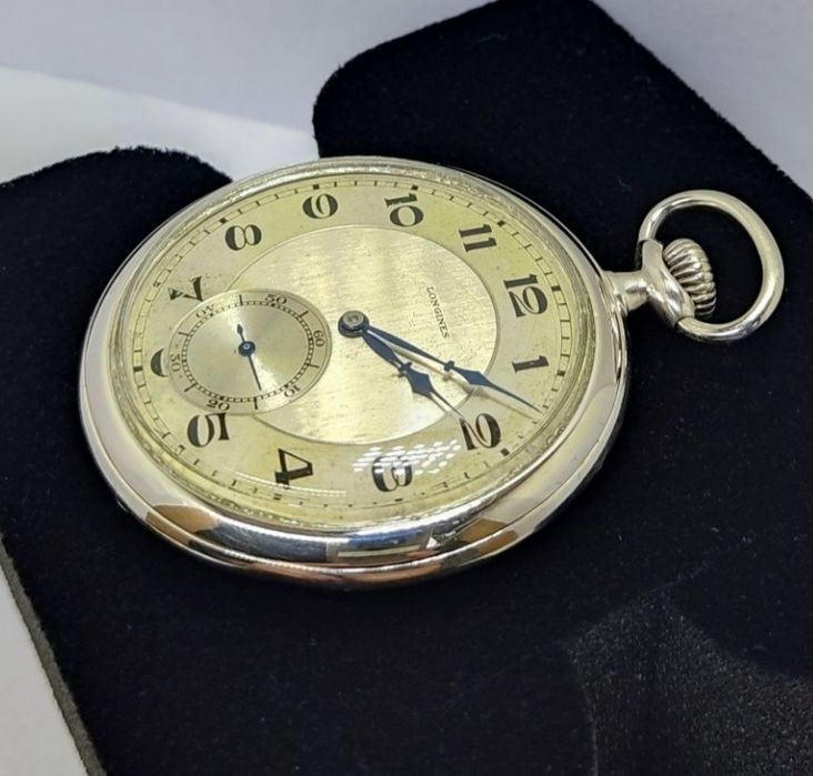 #373* ***Longines® srebrny  tarcza srebro
