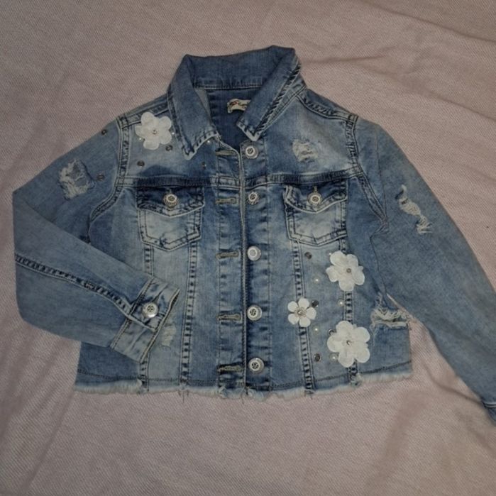 джинсовий укорочений жакет, Турція.