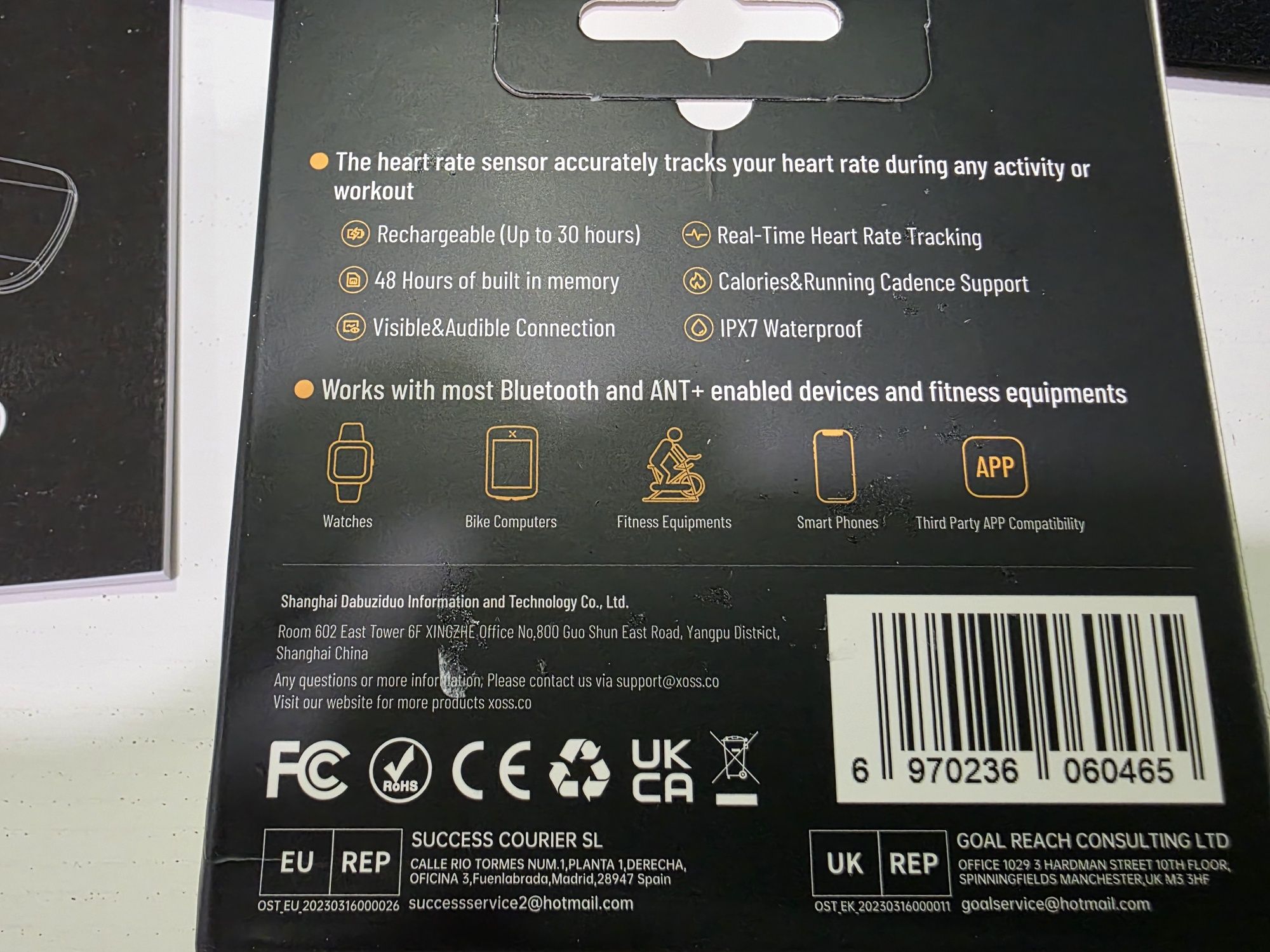 Monitor Cardíaco XOSS X2 Pro