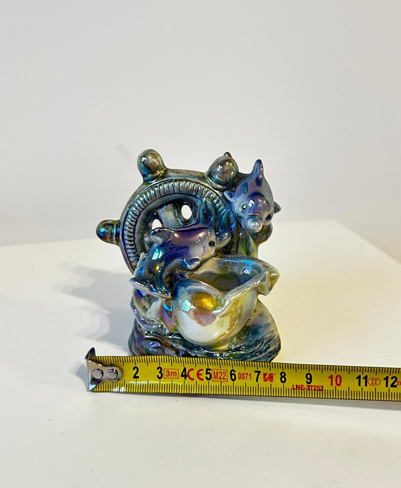Dekoracja figurka ceramiczna ster delfinki