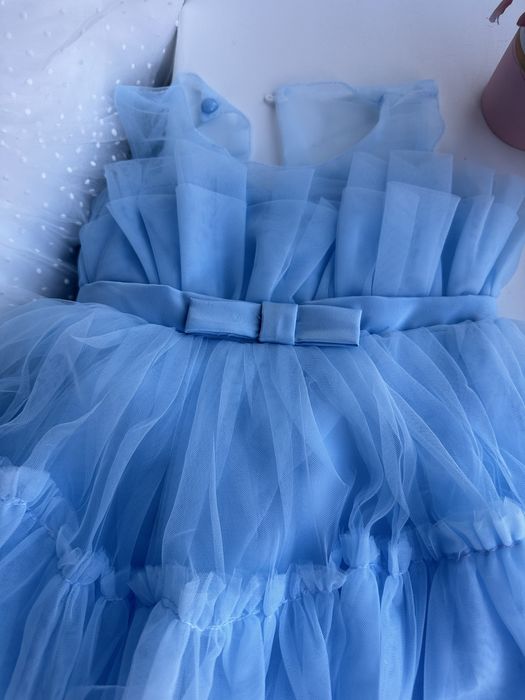 Сукня блакитна на 1 рік 2 3 4 5 6 7 років голуба плаття платье голубе