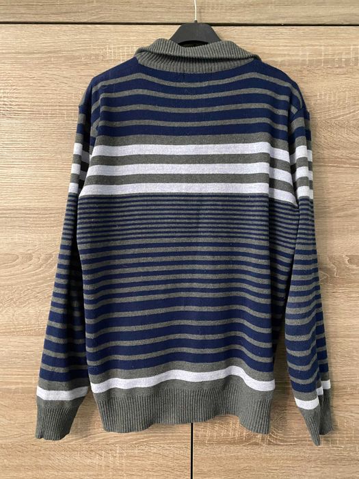 Męski sweter ciepły gruby z zamkiem na zimę zimowy XL wełniany