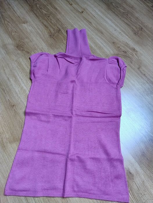 Golf różowy dzianinowy M