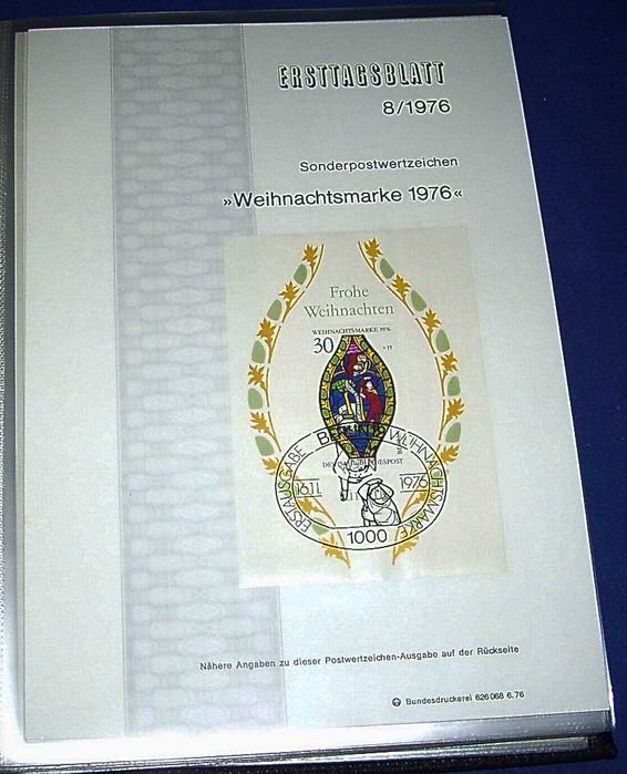 Znaczki Karty Etb cztery roczniki 75-78 w albumie Berlin