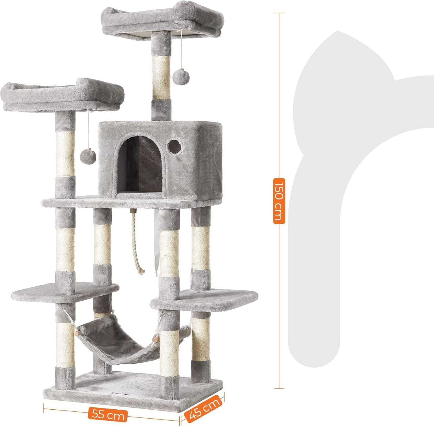 ENVIO GRÁTIS - Árvore para gatos, arranhador de gatos 150cm