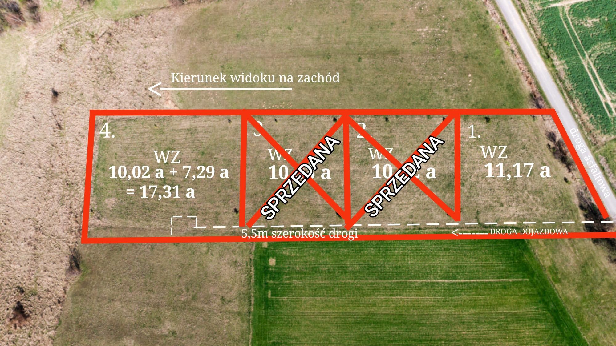 Działka widokowa WZ+media 17,5ara