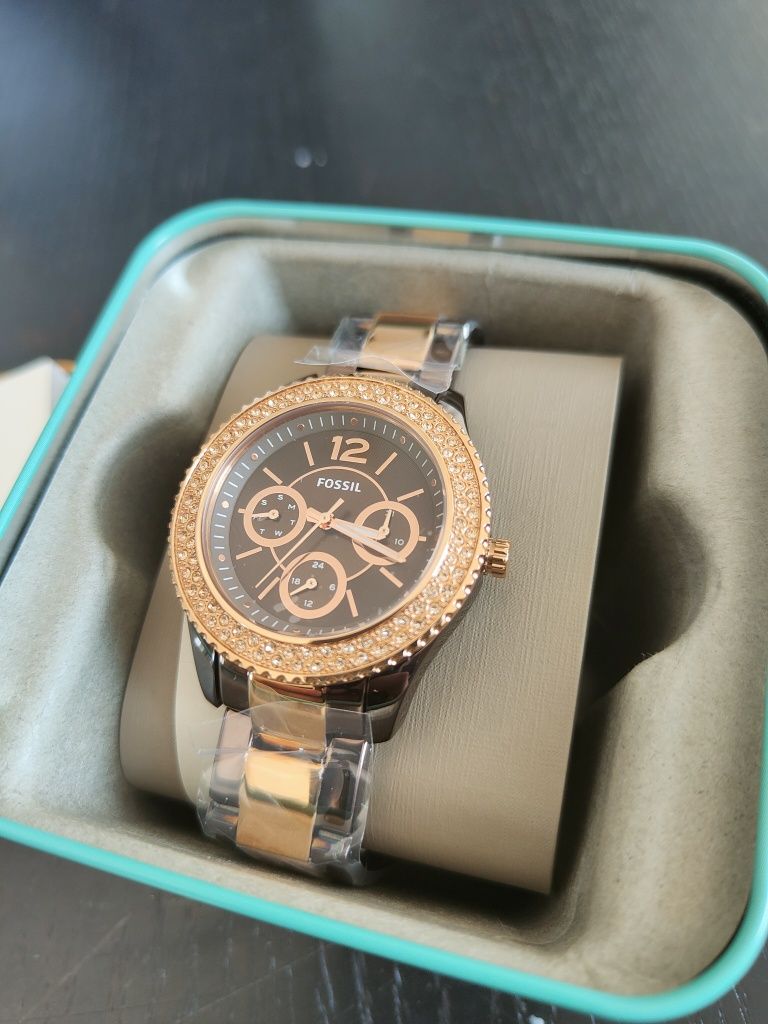 NOWY zegarek damski Fossil es4079 brązowy 38mm