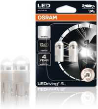 Lâmpadas auxiliares LED OSRAM W5W 1W-W2 1x9,5d, 6000 K, 12 V