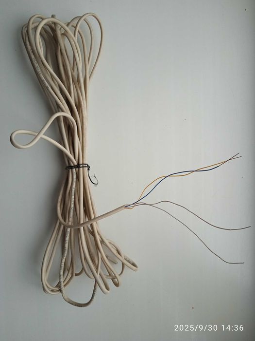 Кабель 4-х жильный для телефона, интернета.