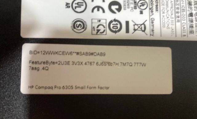HP Compaq Pro 6305 SFF Recondicionado