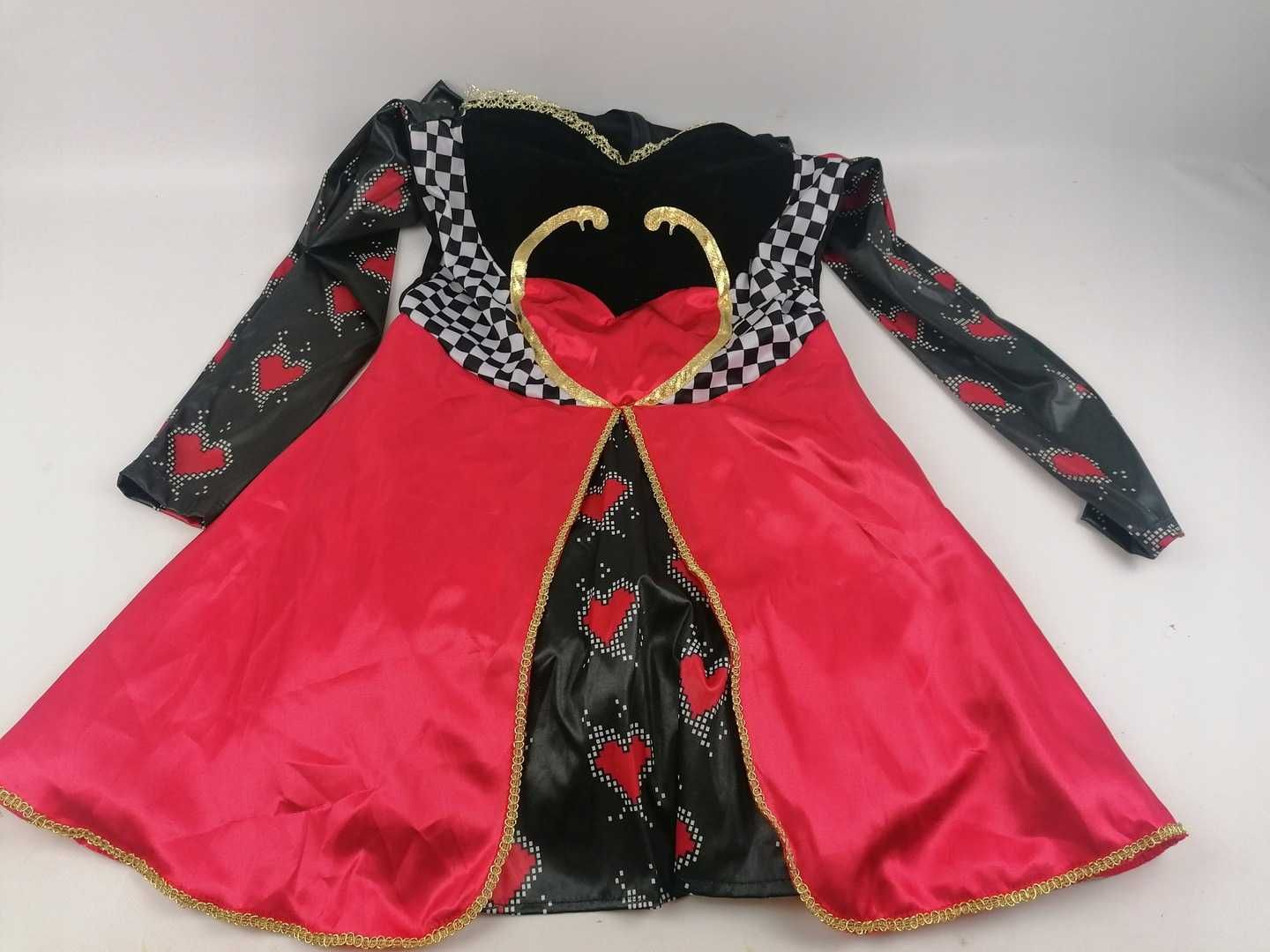 Strój Królowa Kier karnawał, halloween M