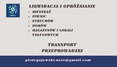 Opróżnianie Mieszkań , domów ,Strychów , Piwnic ,magazynów działek