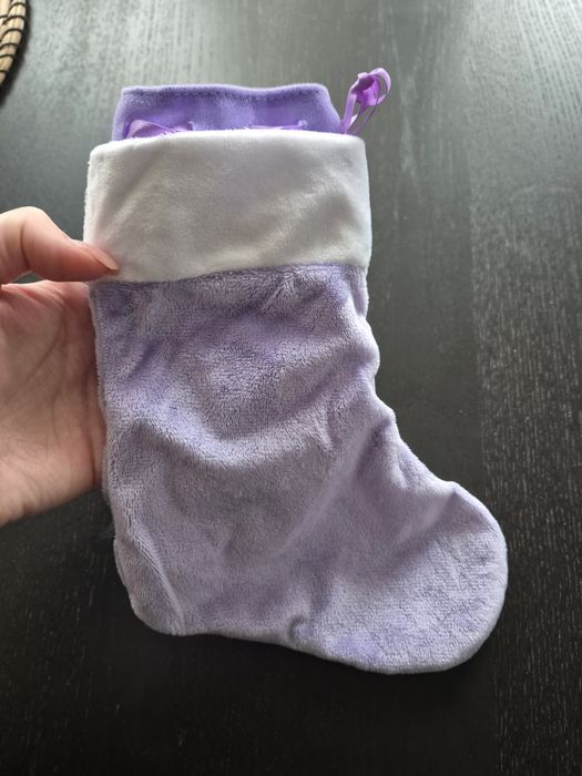 Skarpeta świąteczna Milka fioletowa