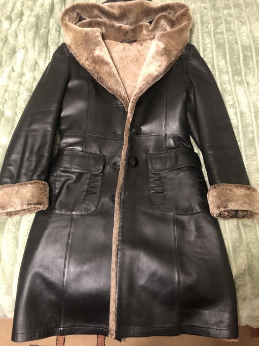Дублянка жіноча , натуральна шкіра , натуральне хутро