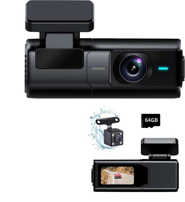 Kamera samochodowa wideorejestrator przód tył, Full HD, G Sensor karta