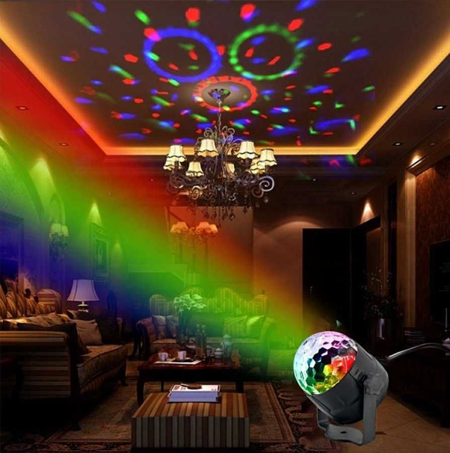 Kula Disco lustrzana Projektor obrotowy na Imprezę * Sklep Wejherowo