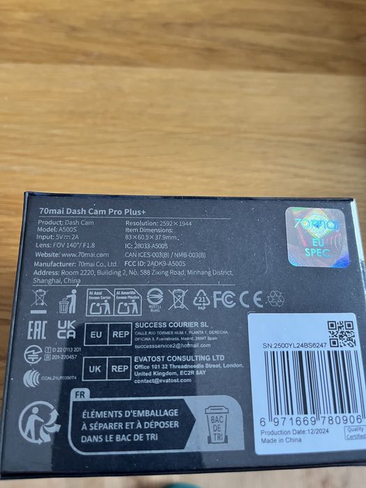 Wideorejestrator kamera samochodowa 70mai Dash Cam Pro Plus+