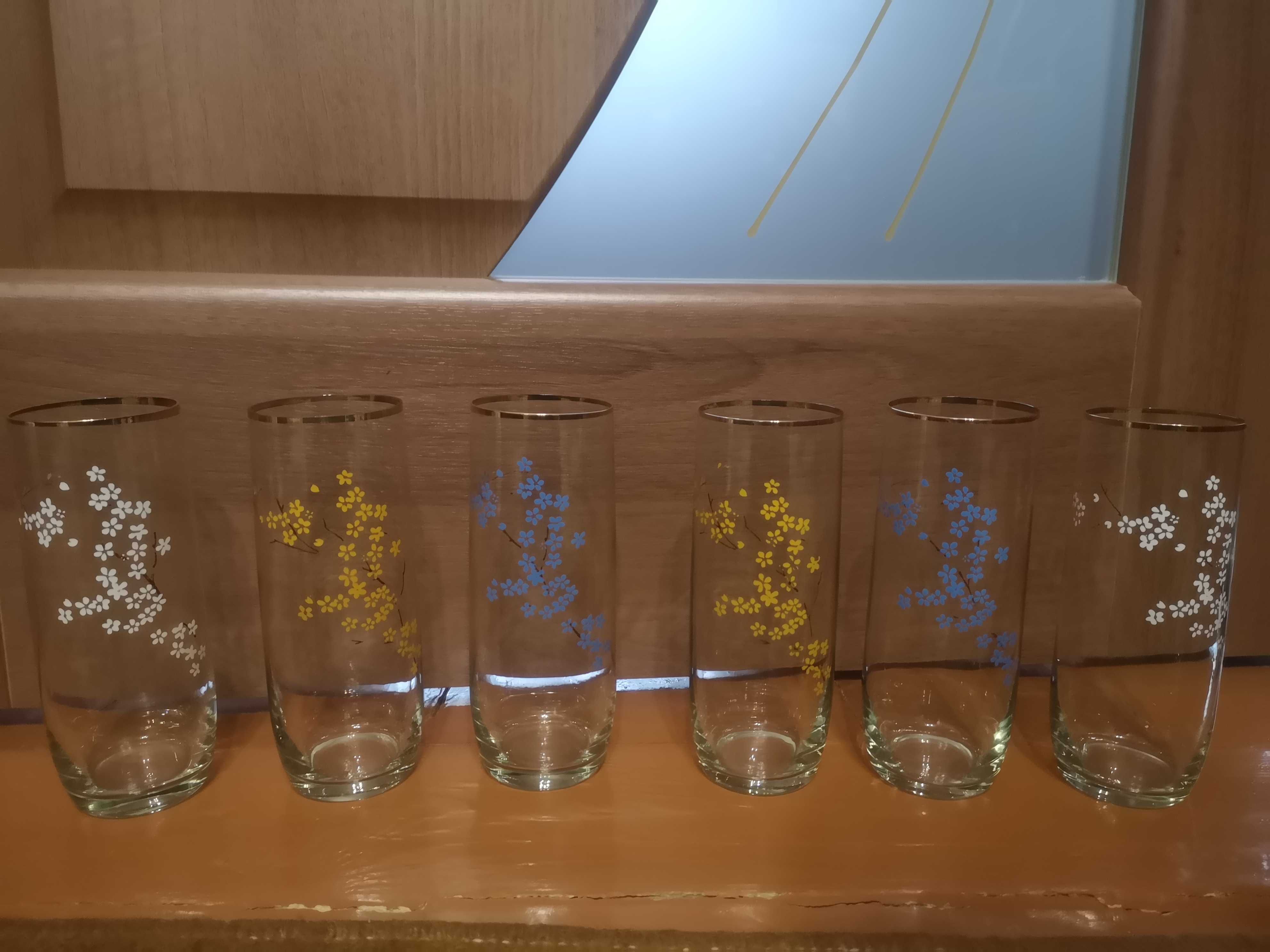Скляні коктейлеві склянки з розписом