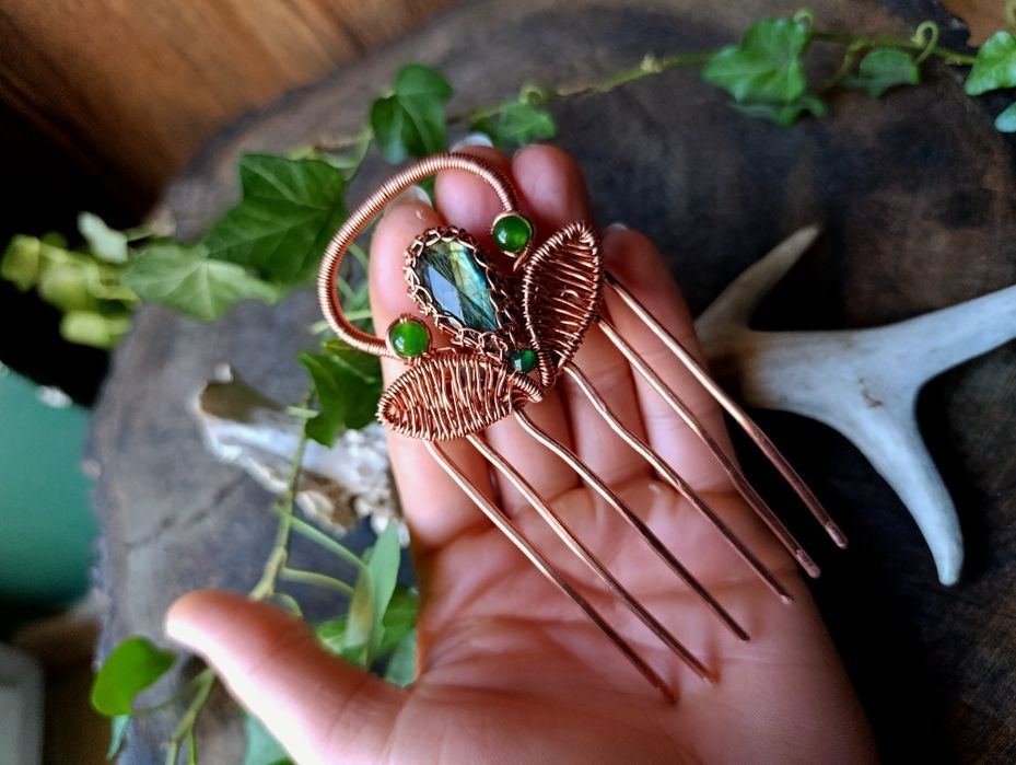 Grzebyk do włosów Handmade rękodzieło