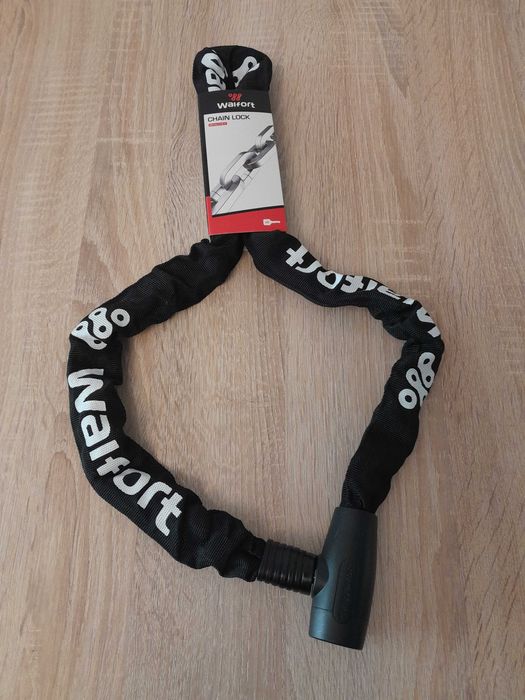 Nowe zapięcie do roweru_ stalowy łańcuch w osłonie _ Walfort_ Ø 6 mm