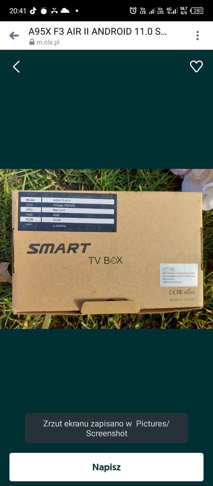 A95X F3 AIR II ANDROID 11.0 Smart TV BOX 4 GB 32 GB