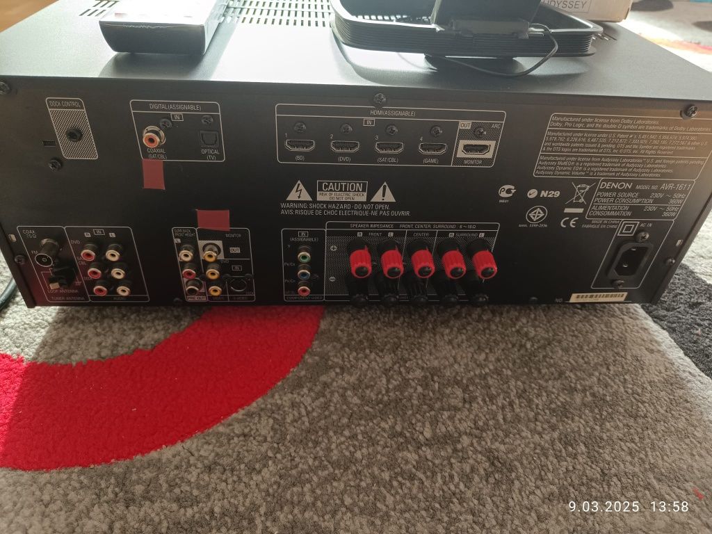 Amplituner Denon AVR-1611 + głośniki Altus 75 i  Skart 60