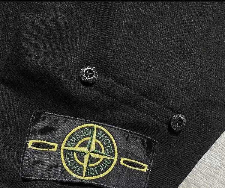 Черное Худи Stone Island мужское - Стон Айленд Худі чорне