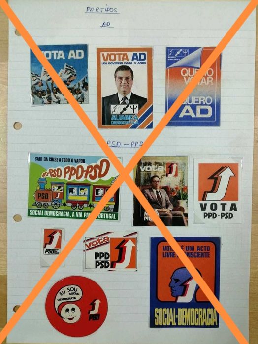 Autocolantes Vintage - Partidos Políticos