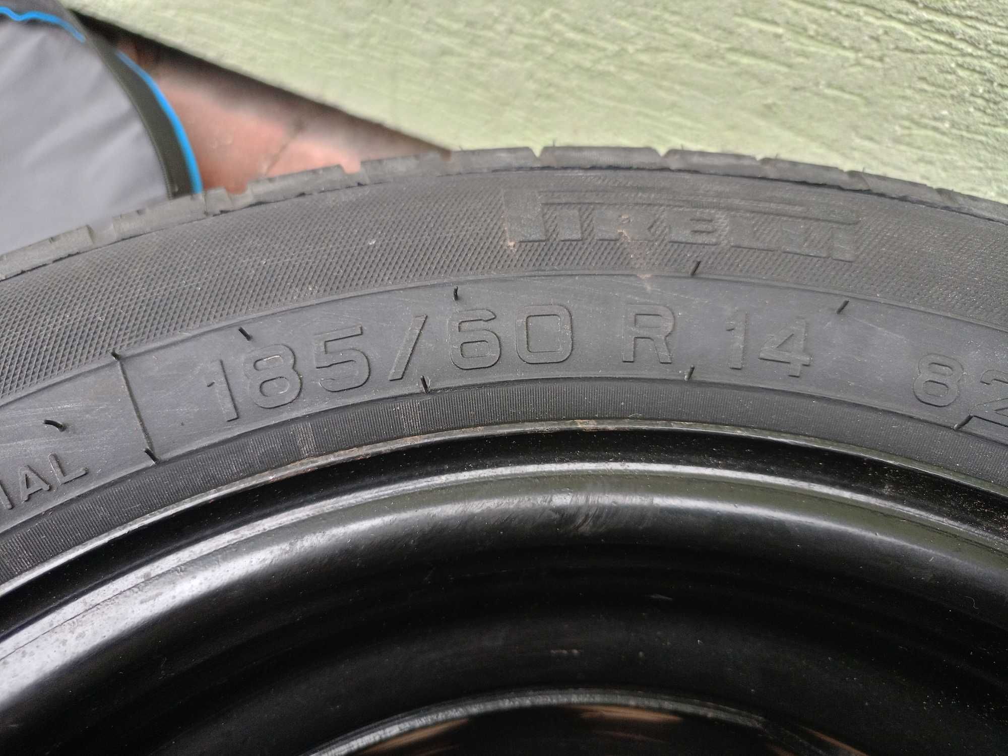 Felga 5Jx14H2 + opona 185/60 R14 (zestaw koło zapasowe + pokrowiec)