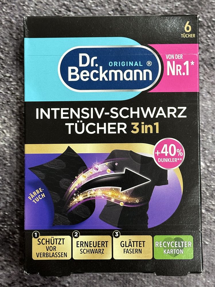 Серветки для відновлення чорного кольору Dr. Beckmann