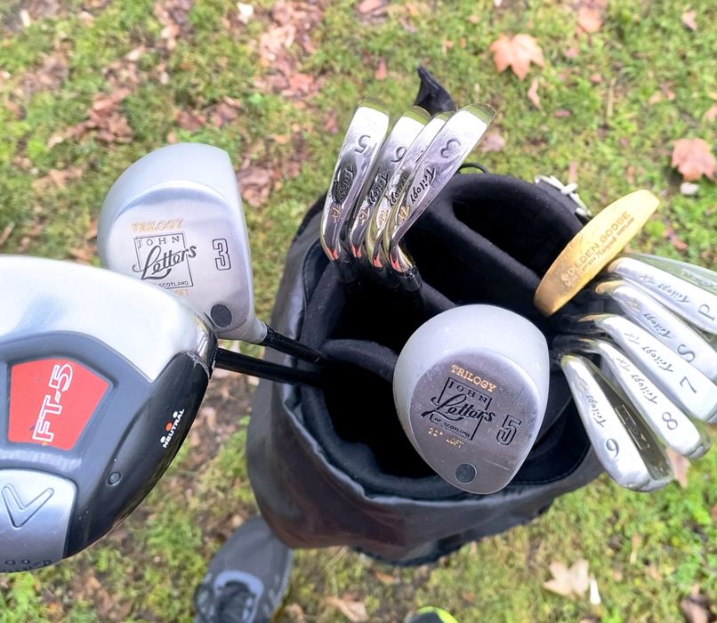 Zestaw kijów John Letters Trilogy TX + Callaway FT-5 + torba
