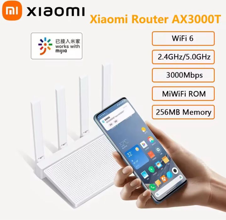 ‼️ Новий роутер Xiaomi AX3000T Wi-Fi 6 2,4G 5G